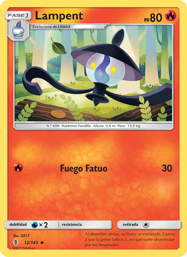 Lampent 12 — Albor de Guadianes (Spanish Pokémon TCG card)