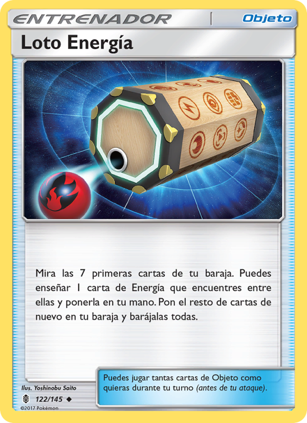 Loto Energía 122 — Albor de Guadianes (Spanish Pokémon TCG card)