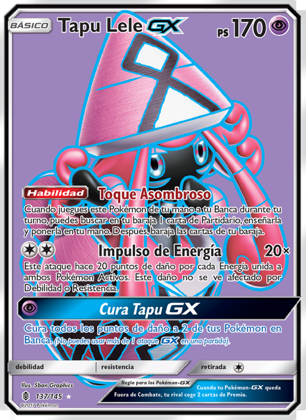 Tapu Lele GX 137 — Albor de Guadianes (Spanish Pokémon TCG card)
