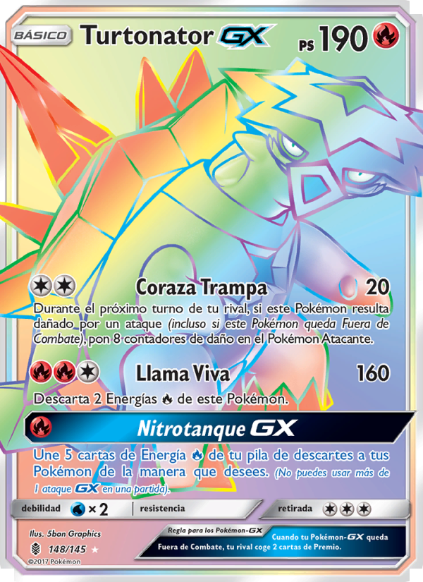 Turtonator GX 148 — Albor de Guadianes (Spanish Pokémon TCG card)