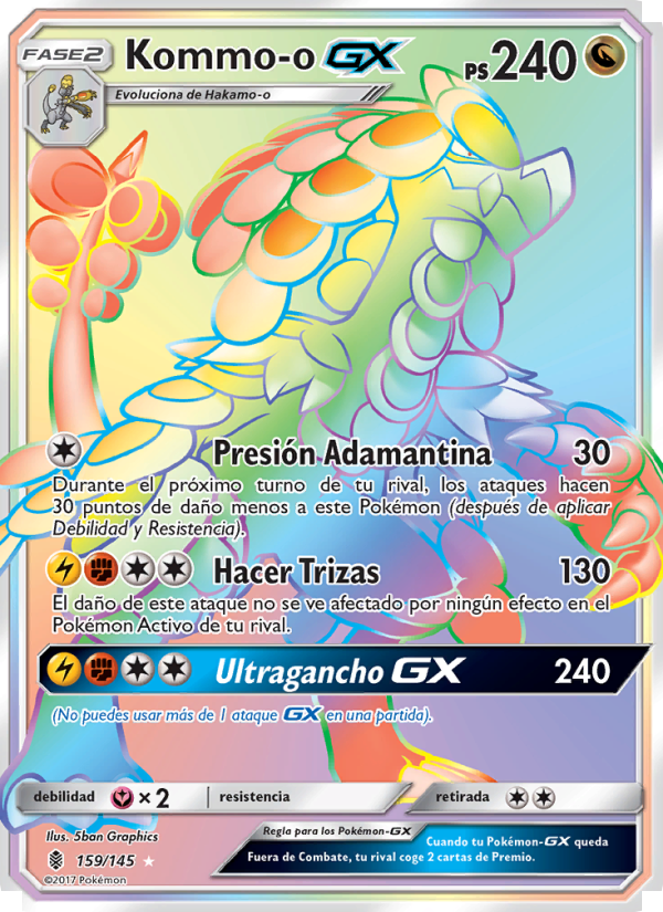 Kommo-o GX 159 — Albor de Guadianes (Spanish Pokémon TCG card)