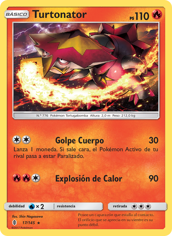 Turtonator 17 — Albor de Guadianes (Spanish Pokémon TCG card)