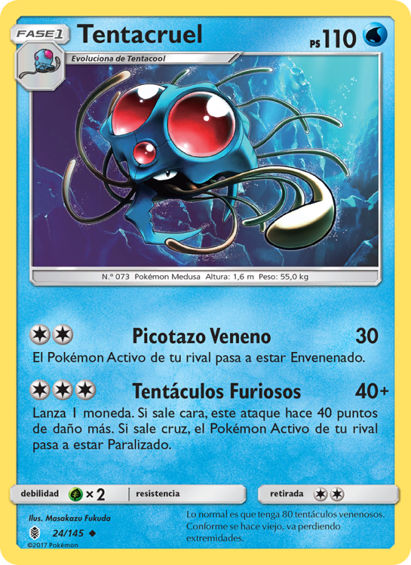 Tentacruel 24 — Albor de Guadianes (Spanish Pokémon TCG card)