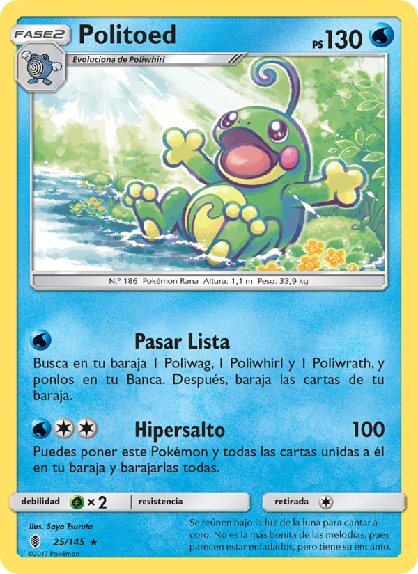 Politoed 25 — Albor de Guadianes (Spanish Pokémon TCG card)