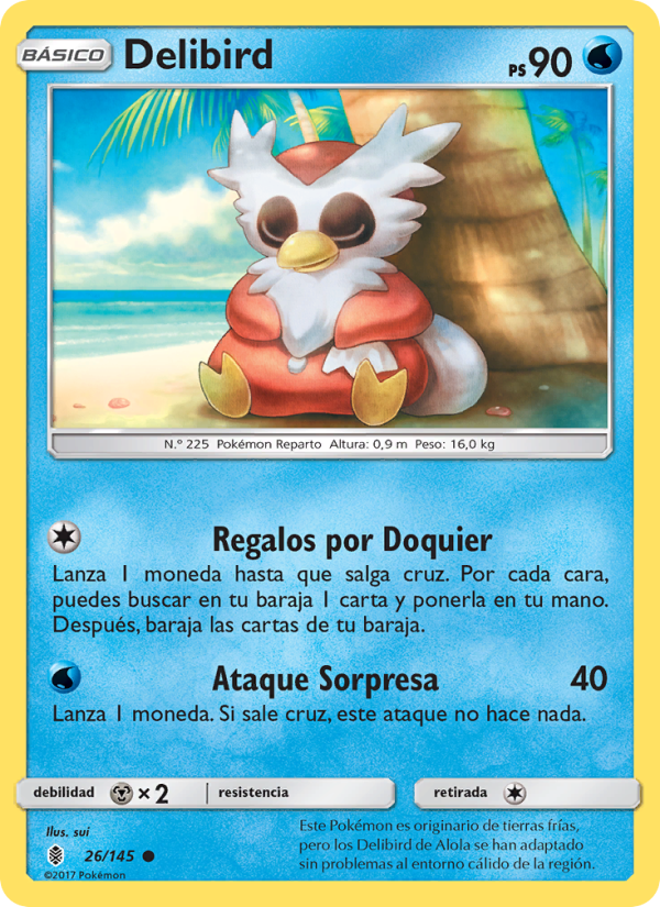 Delibird 26 — Albor de Guadianes (Spanish Pokémon TCG card)