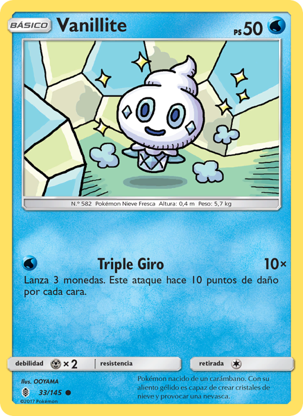 Vanillite 33 — Albor de Guadianes (Spanish Pokémon TCG card)