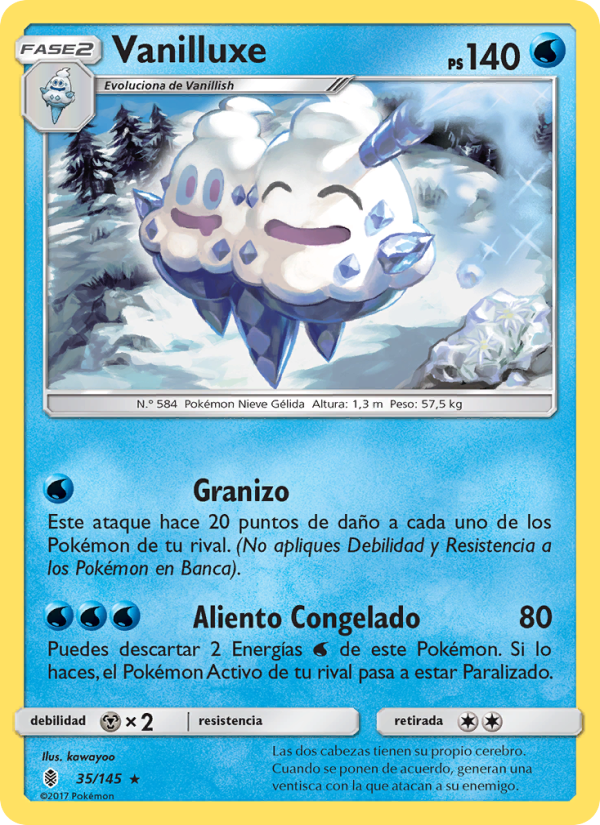 Vanilluxe 35 — Albor de Guadianes (Spanish Pokémon TCG card)