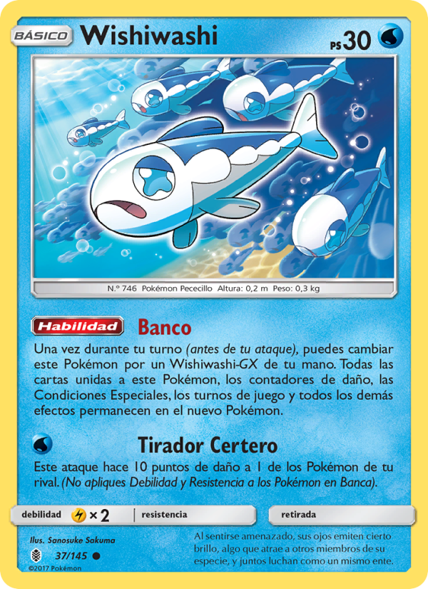 Wishiwashi 37 — Albor de Guadianes (Spanish Pokémon TCG card)