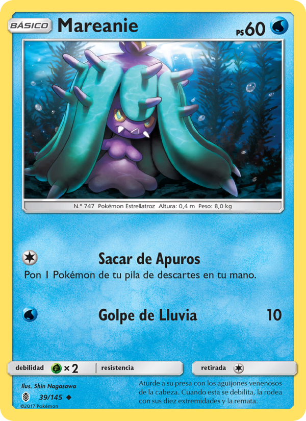 Mareanie 39 — Albor de Guadianes (Spanish Pokémon TCG card)