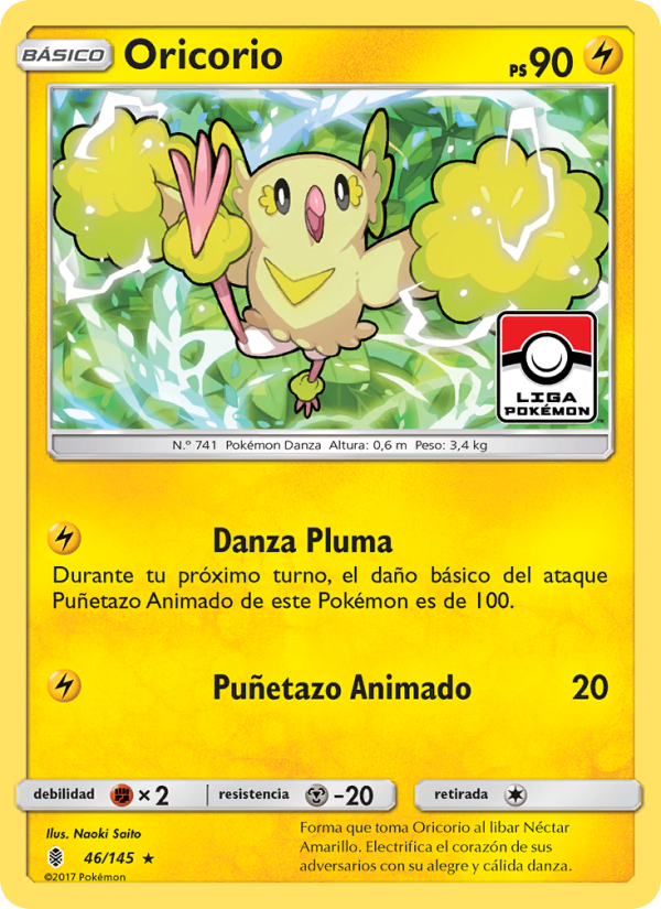 Oricorio 46 — Albor de Guadianes (Spanish Pokémon TCG card)