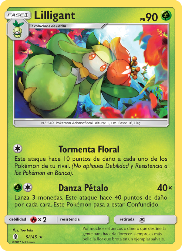 Lilligant 5 — Albor de Guadianes (Spanish Pokémon TCG card)