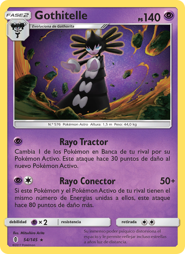 Gothitelle 54 — Albor de Guadianes (Spanish Pokémon TCG card)
