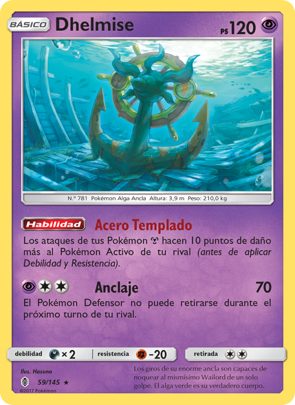 Dhelmise 59 — Albor de Guadianes (Spanish Pokémon TCG card)