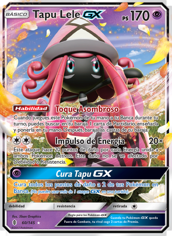 Tapu Lele GX 60 — Albor de Guadianes (Spanish Pokémon TCG card)