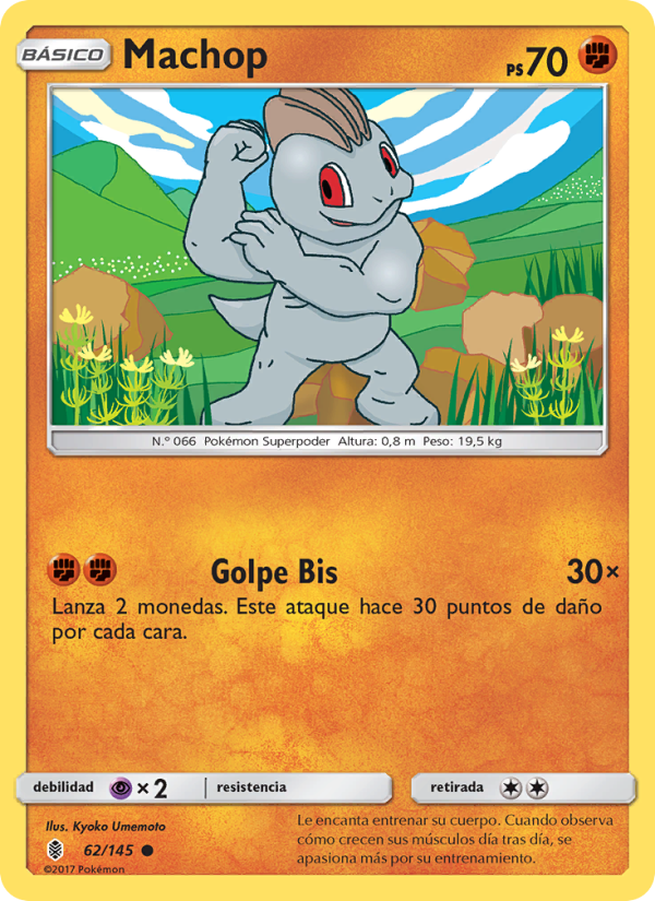 Machop 62 — Albor de Guadianes (Spanish Pokémon TCG card)