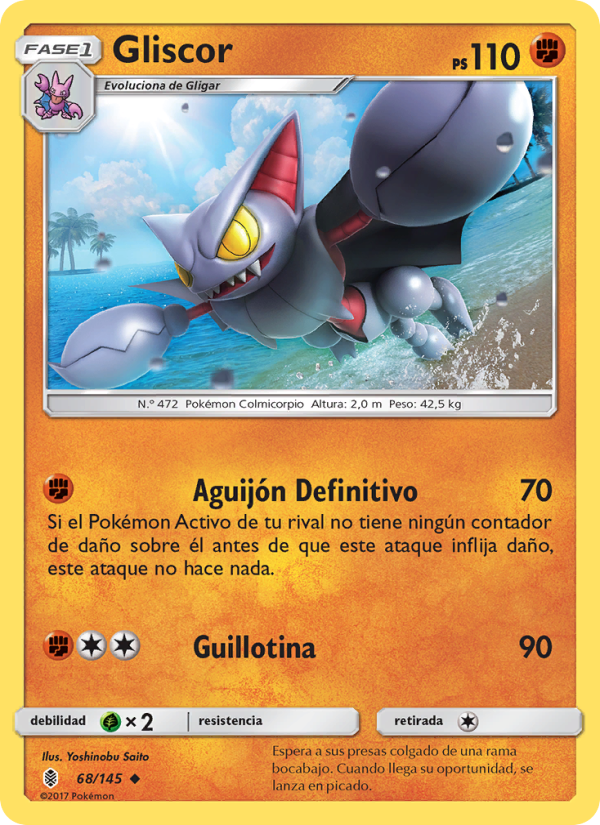 Gliscor 68 — Albor de Guadianes (Spanish Pokémon TCG card)