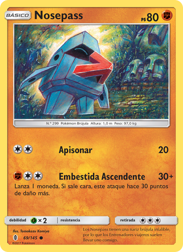 Nosepass 69 — Albor de Guadianes (Spanish Pokémon TCG card)