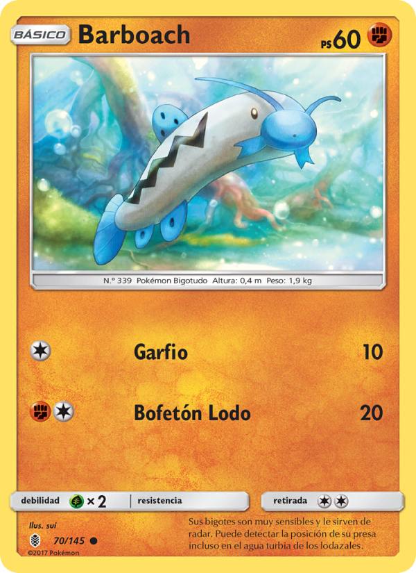 Barboach 70 — Albor de Guadianes (Spanish Pokémon TCG card)