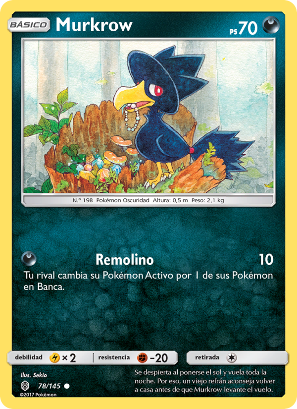 Murkrow 78 — Albor de Guadianes (Spanish Pokémon TCG card)