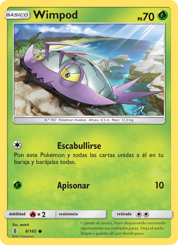 Wimpod 8 — Albor de Guadianes (Spanish Pokémon TCG card)