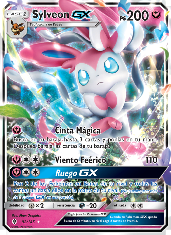 Sylveon GX 92 — Albor de Guadianes (Spanish Pokémon TCG card)