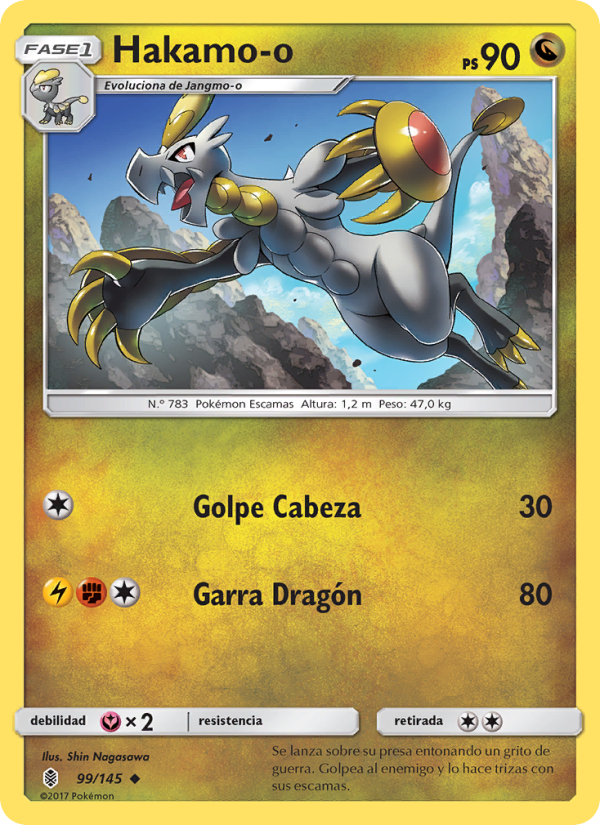 Hakamo-o 99 — Albor de Guadianes (Spanish Pokémon TCG card)