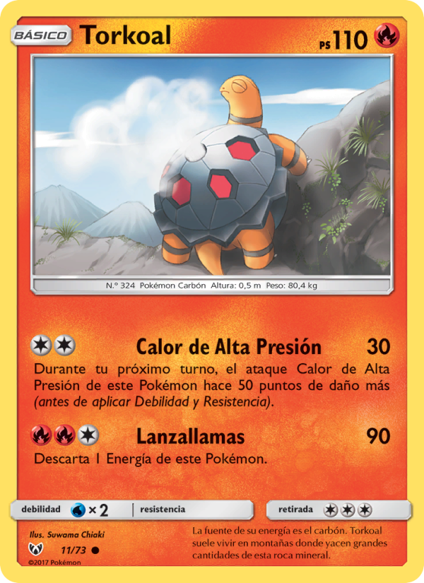 Torkoal 11 — Leyendas Luminosas (Spanish Pokémon TCG card)