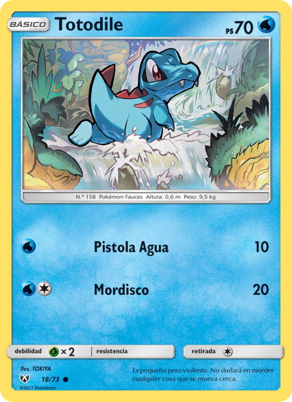 Totodile 18 — Leyendas Luminosas (Spanish Pokémon TCG card)