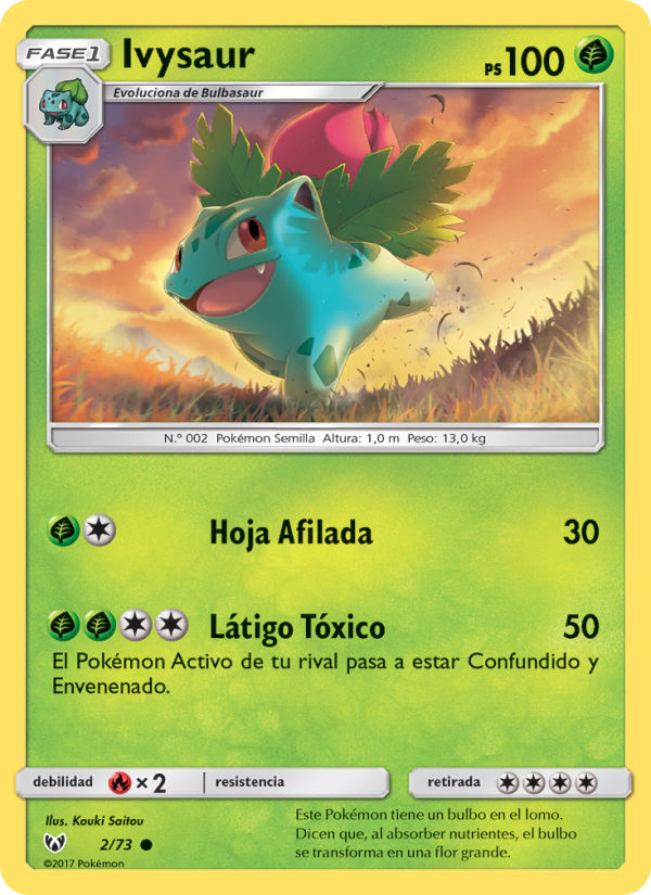 Ivysaur 2 — Leyendas Luminosas (Spanish Pokémon TCG card)