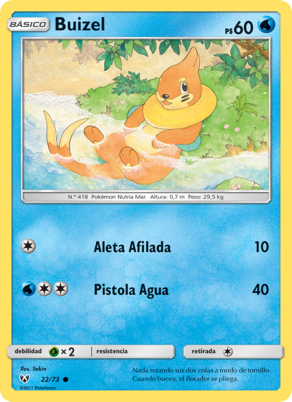 Buizel 22 — Leyendas Luminosas (Spanish Pokémon TCG card)