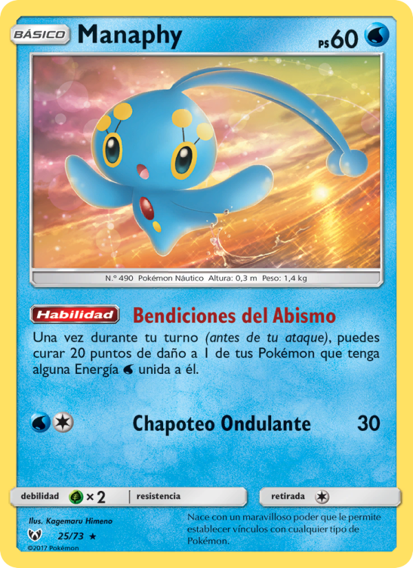Manaphy 25 — Leyendas Luminosas (Spanish Pokémon TCG card)
