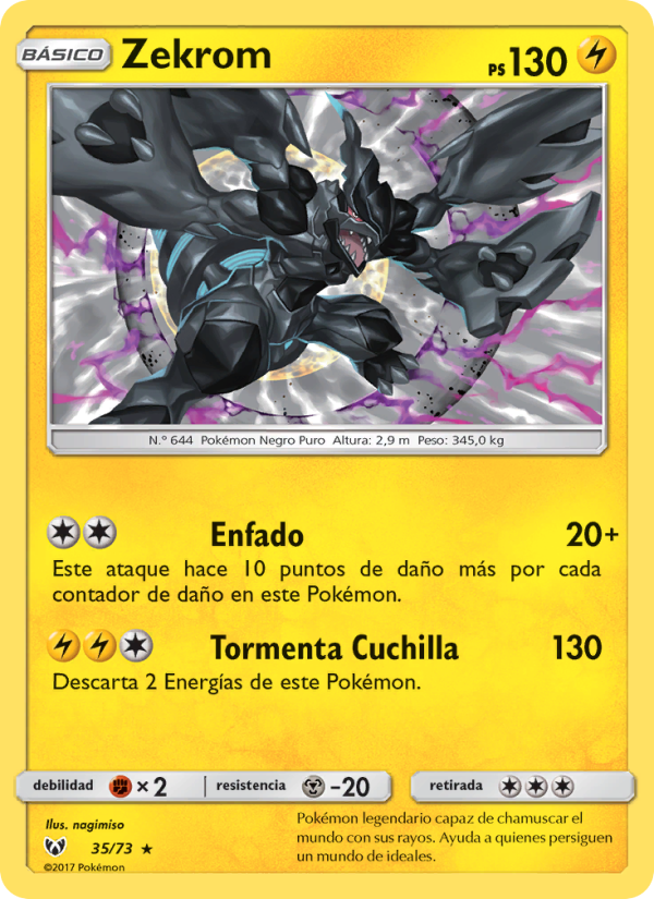Zekrom 35 — Leyendas Luminosas (Spanish Pokémon TCG card)