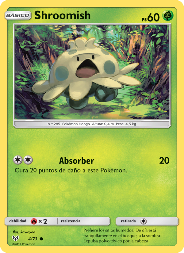 Shroomish 4 — Leyendas Luminosas (Spanish Pokémon TCG card)