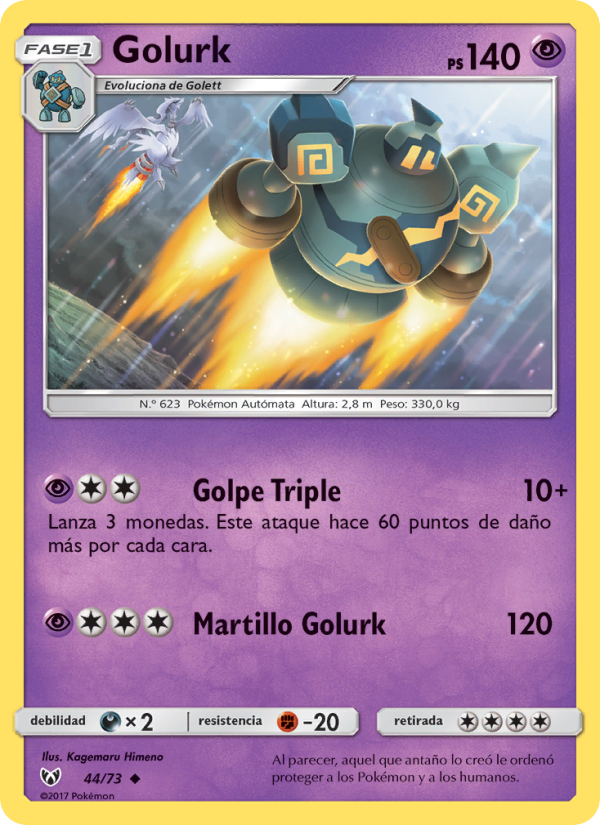Golurk 44 — Leyendas Luminosas (Spanish Pokémon TCG card)