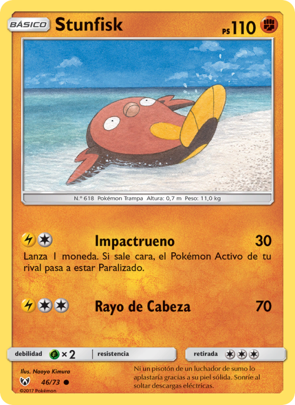 Stunfisk 46 — Leyendas Luminosas (Spanish Pokémon TCG card)