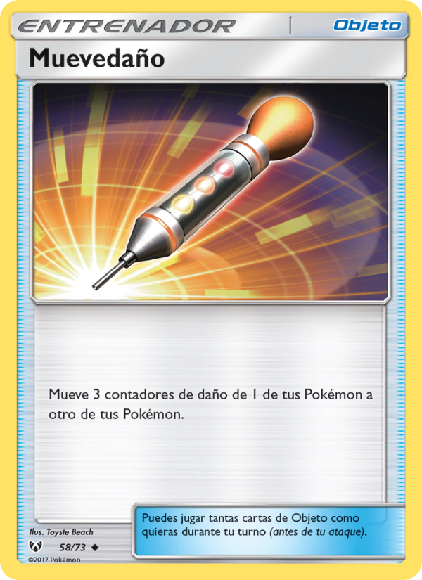 Muevedaño 58 — Leyendas Luminosas (Spanish Pokémon TCG card)