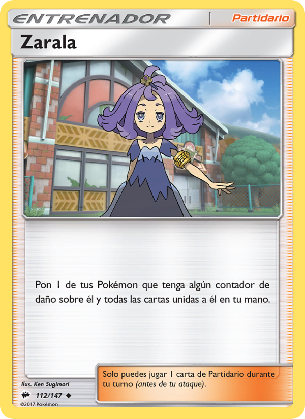 Zarala 112 — Sombras Ardientes (Spanish Pokémon TCG card)