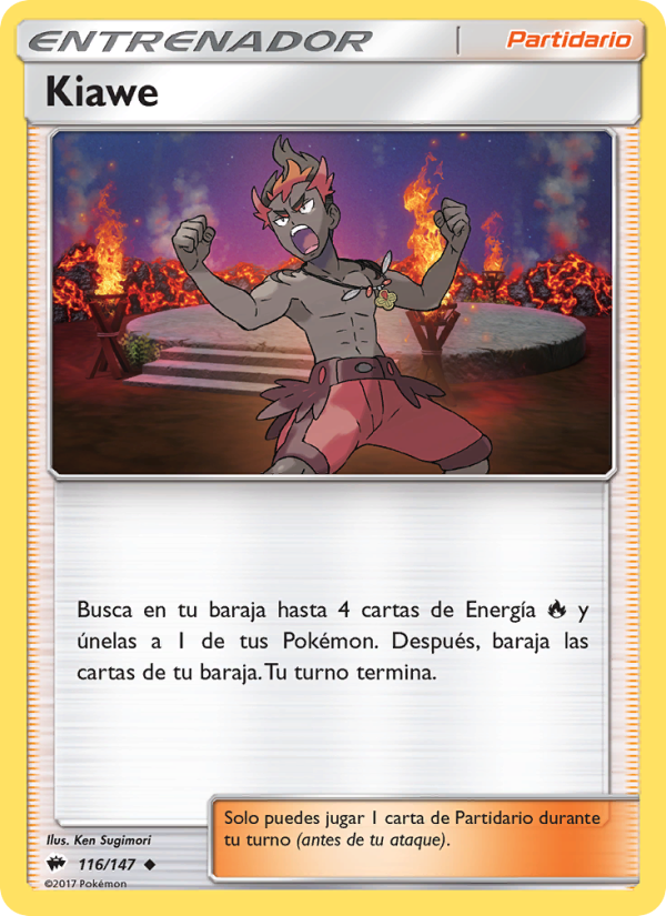 Kiawe 116 — Sombras Ardientes (Spanish Pokémon TCG card)
