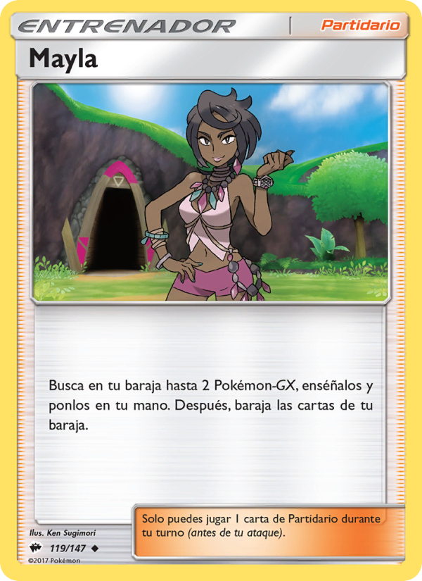Mayla 119 — Sombras Ardientes (Spanish Pokémon TCG card)