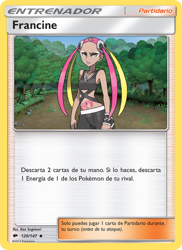 Francine 120 — Sombras Ardientes (Spanish Pokémon TCG card)