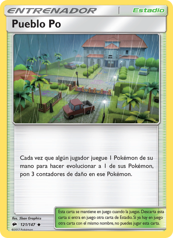 Pueblo Po 121 — Sombras Ardientes (Spanish Pokémon TCG card)