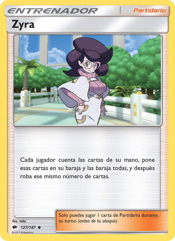 Zyra 127 — Sombras Ardientes (Spanish Pokémon TCG card)