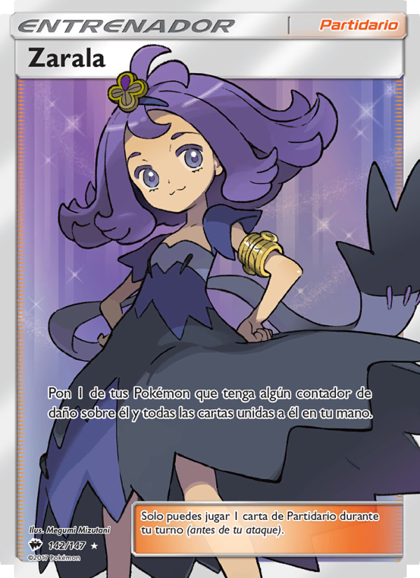 Zarala 142 — Sombras Ardientes (Spanish Pokémon TCG card)