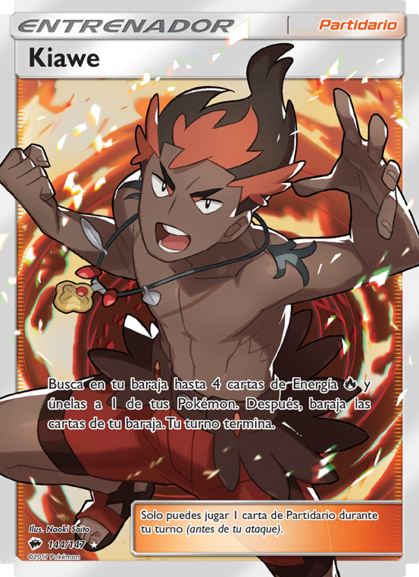 Kiawe 144 — Sombras Ardientes (Spanish Pokémon TCG card)