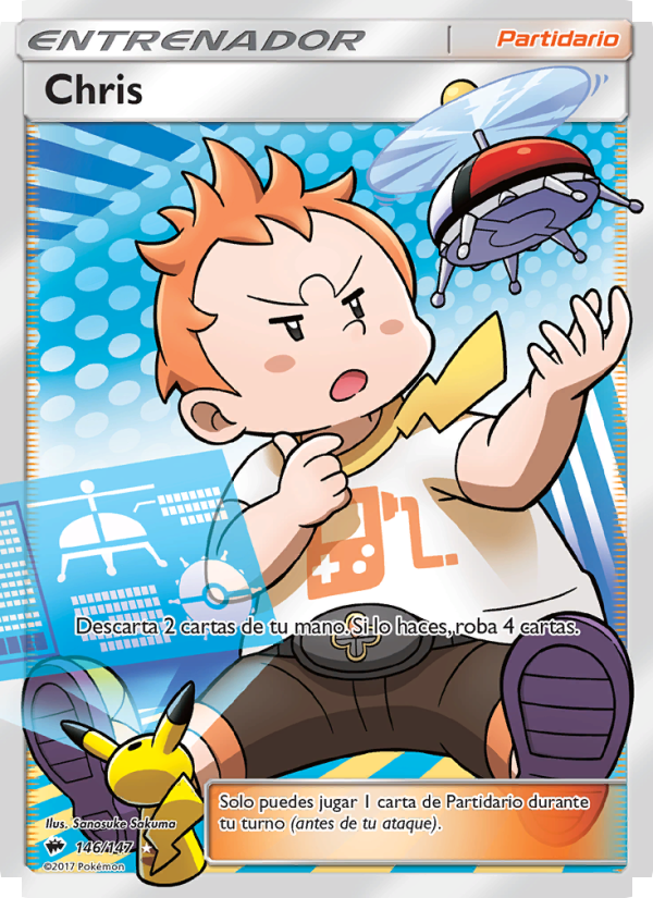 Chris 146 — Sombras Ardientes (Spanish Pokémon TCG card)