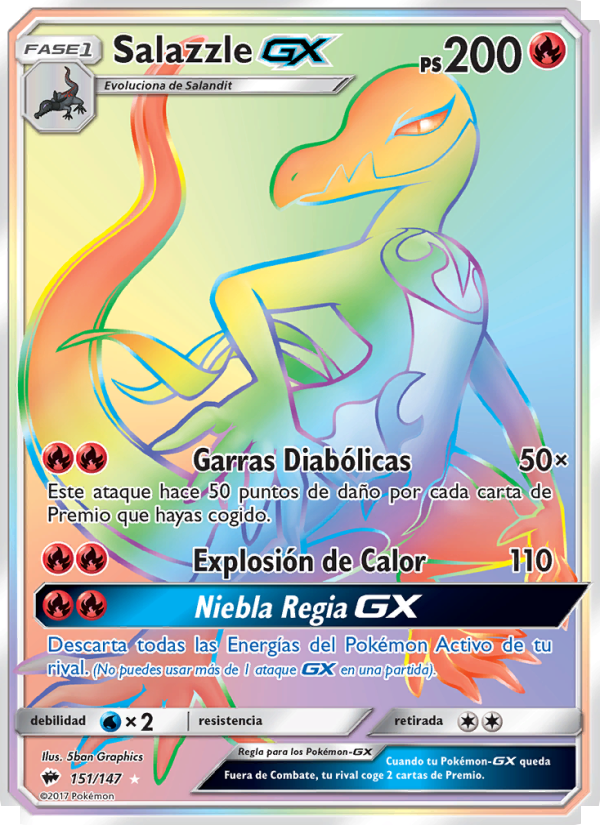 Salazzle GX 151 — Sombras Ardientes (Spanish Pokémon TCG card)