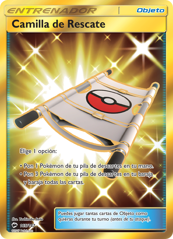 Camilla de Rescate 165 — Sombras Ardientes (Spanish Pokémon TCG card)