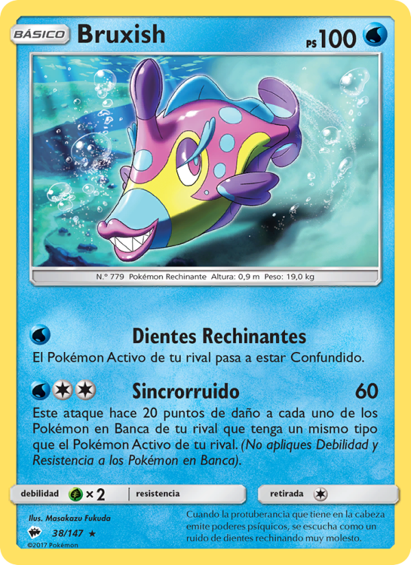 Bruxish 38 — Sombras Ardientes (Spanish Pokémon TCG card)