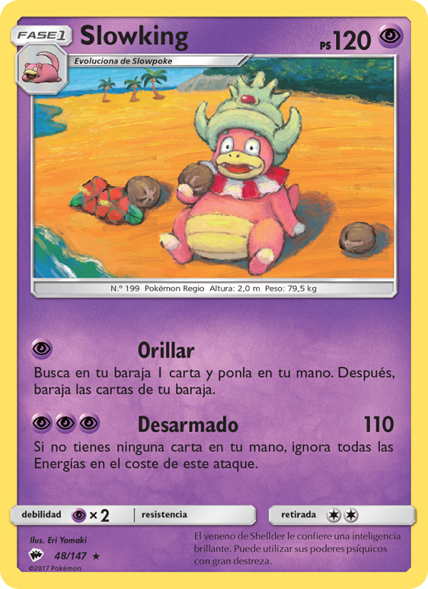 Slowking 48 — Sombras Ardientes (Spanish Pokémon TCG card)