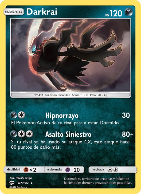 Darkrai 87 — Sombras Ardientes (Spanish Pokémon TCG card)